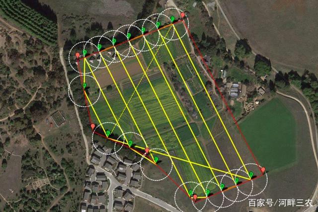 無人機為工作繪制農(nóng)業(yè)工作圖