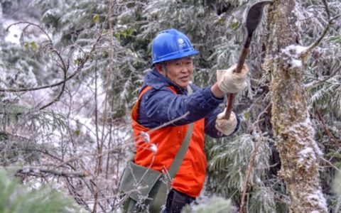 涪陵電力公司雪中無人機(jī)巡線