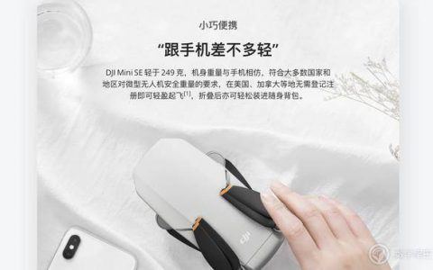 大疆官網(wǎng)上線新品 DJI Mini SE，消費級入門無人機僅需2000元