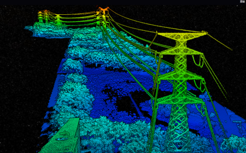 L1采集電網(wǎng)點(diǎn)云模型（三分鐘秒變電力巡線大師）