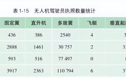 2021年無人機注冊數(shù)量（執(zhí)照相比2020年增長近50%）